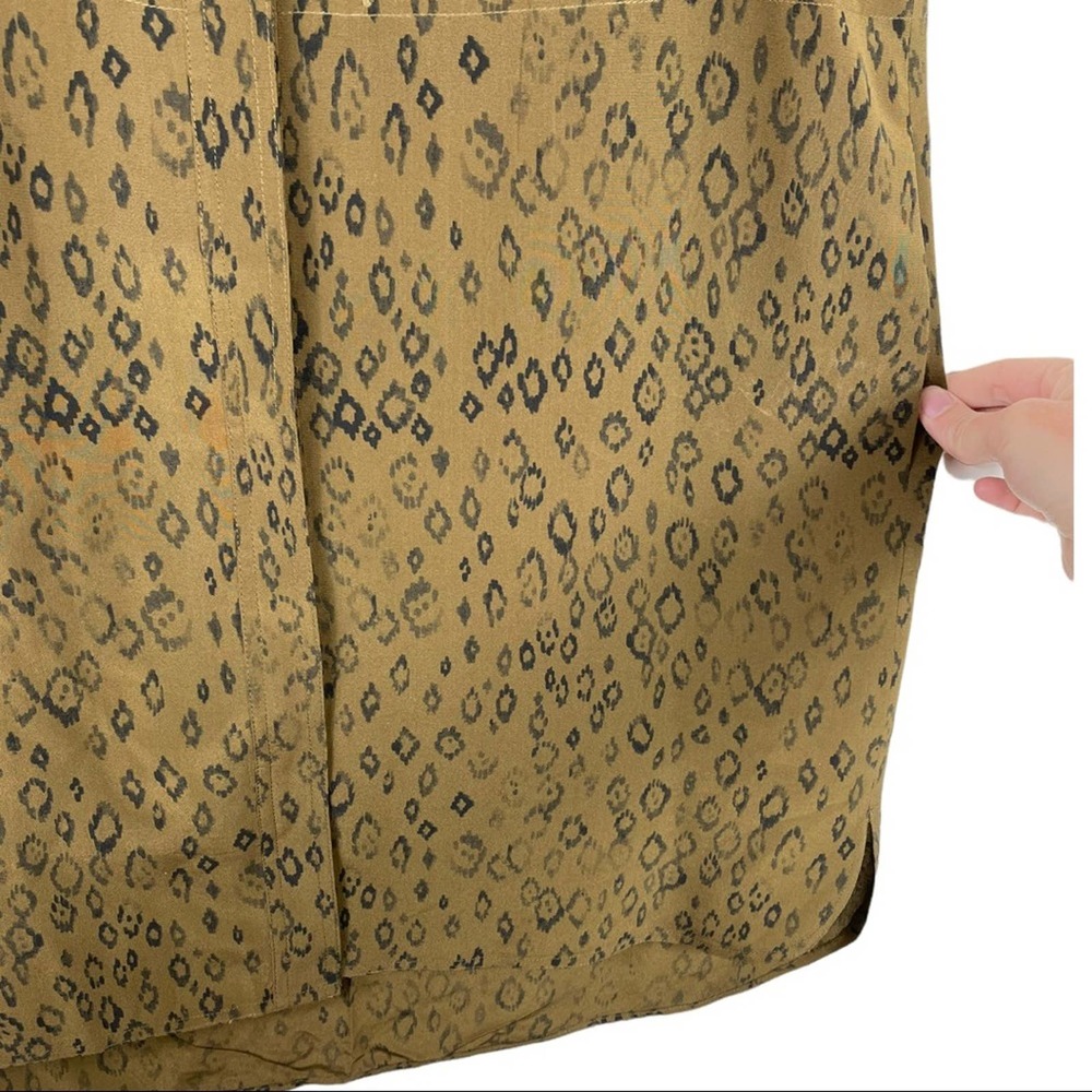 19) MADEWELL silk playa dress in leopard fade without waist tie sz S - Picture 6 of 8